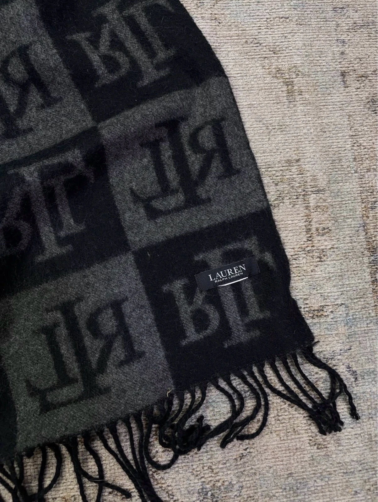 Bufanda de Lana Lauren Ralph Lauren Monograma Checkerboard  2