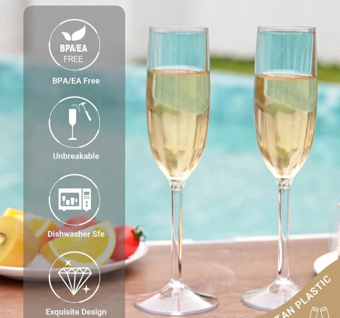 Trio de copas de cristal  para champage o vino blanco.  2