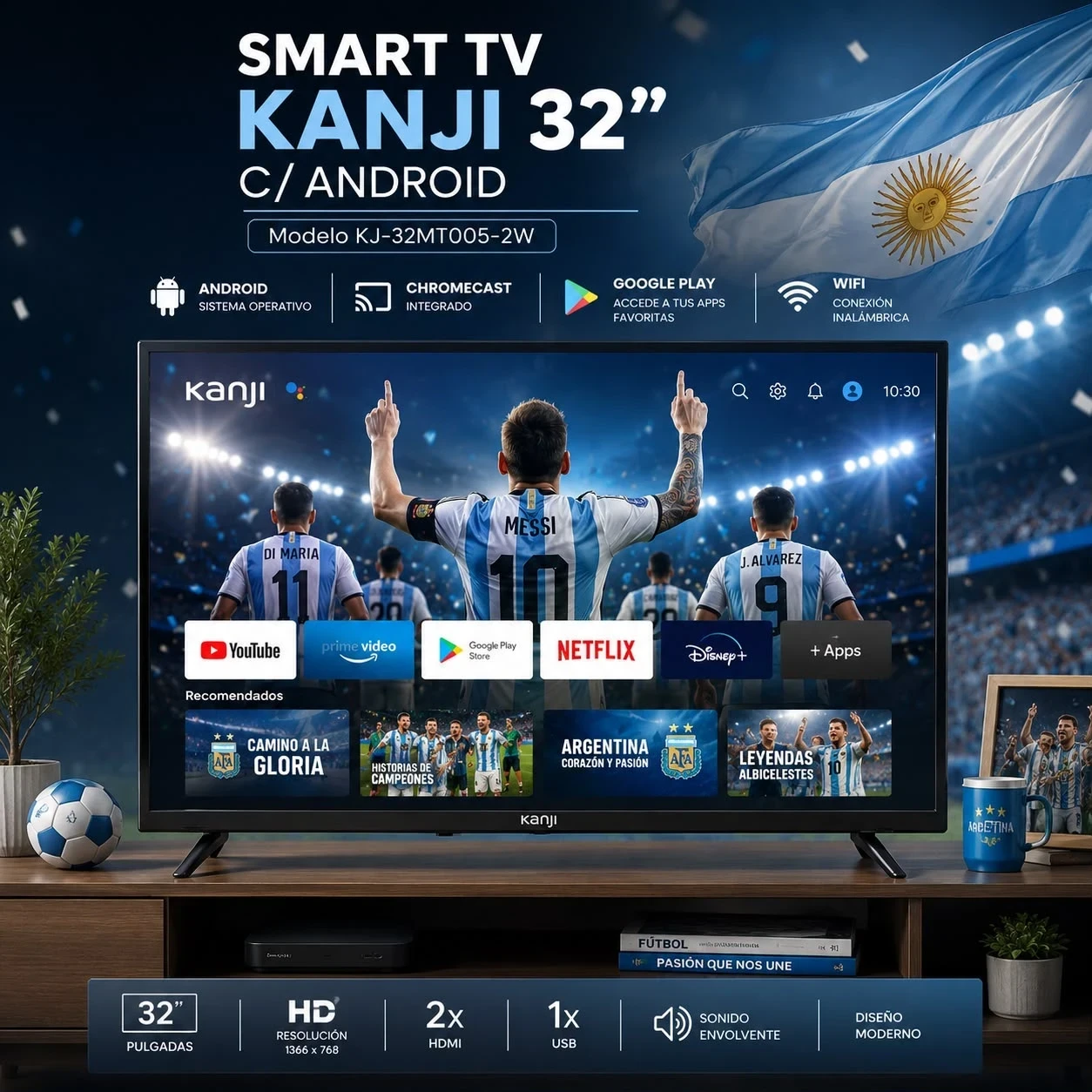 SMART TV KANJI 32" CON ANDROID 