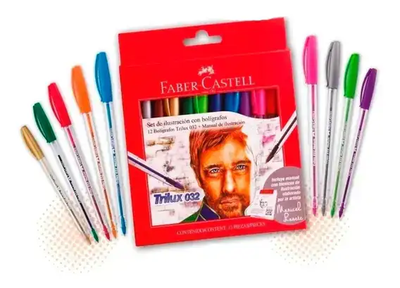 Boligrafo faber castell trilux 032 colores 3