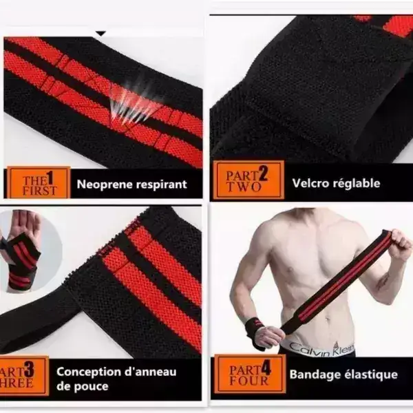 Muñequera de potencia para pesas gym 4