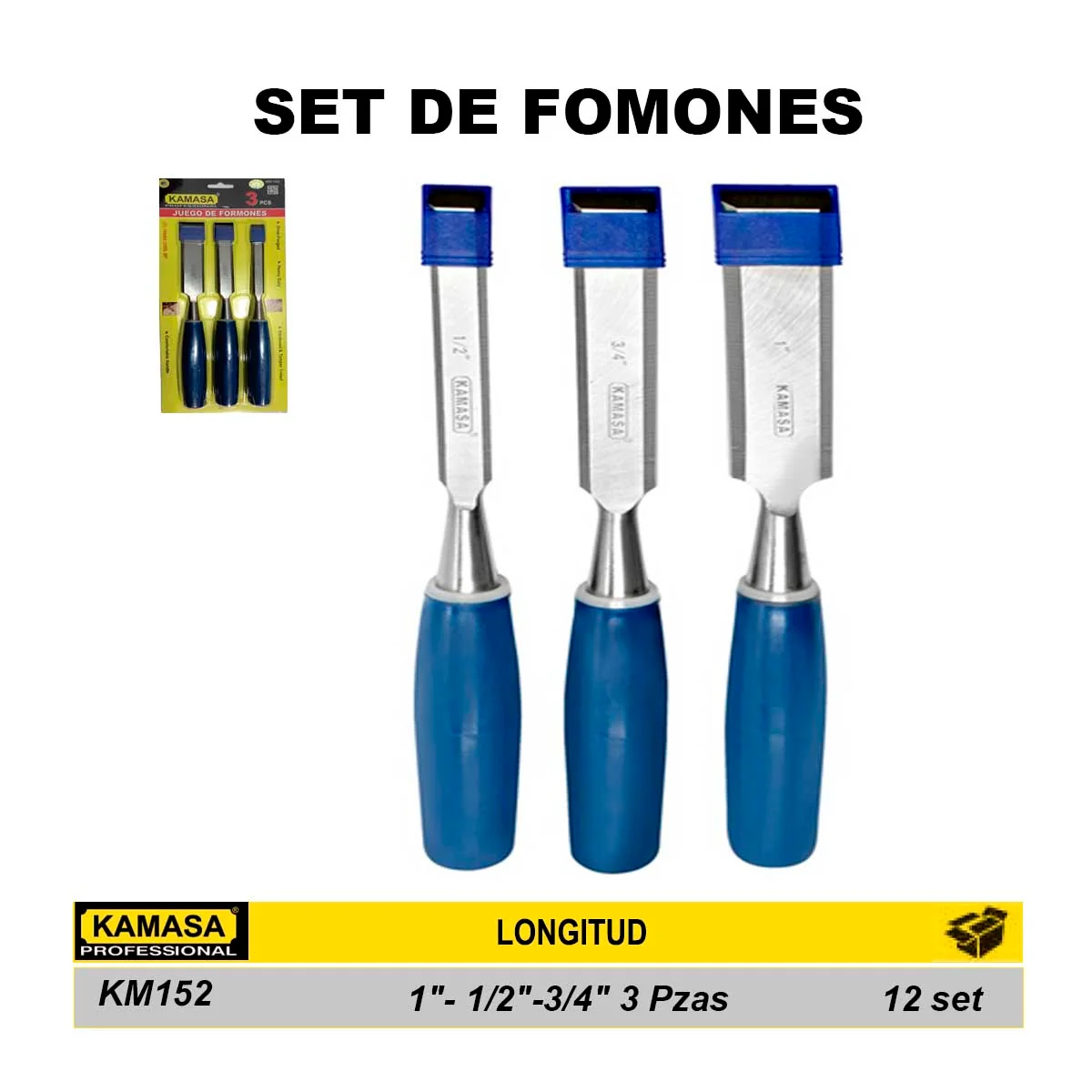 SET FORMONES KM de 3PZ 1/2"-3/4"-1"