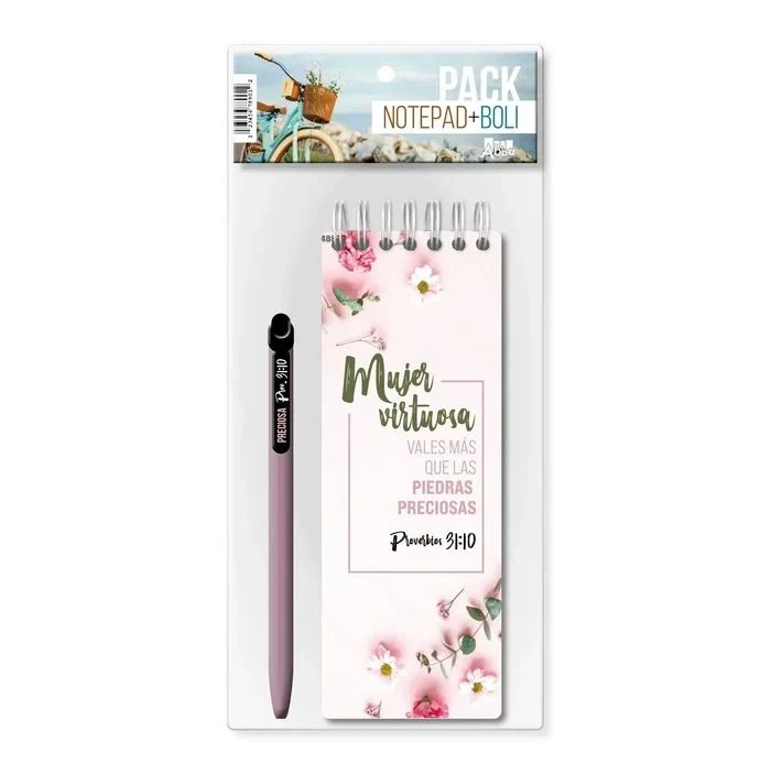 Libreta larga con lapicero Mujer virtuosa 4