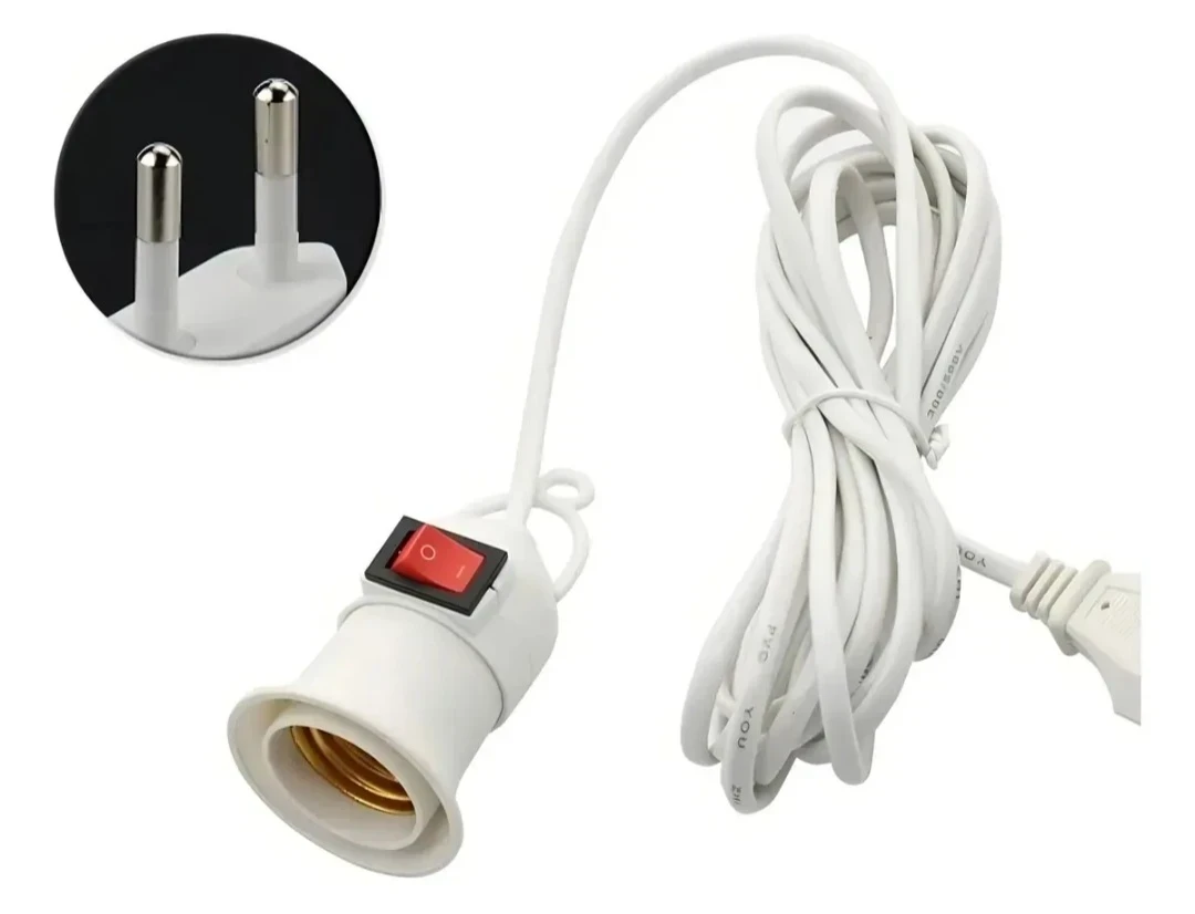 Ampolleta Alargador 8 mts Cable blanco 