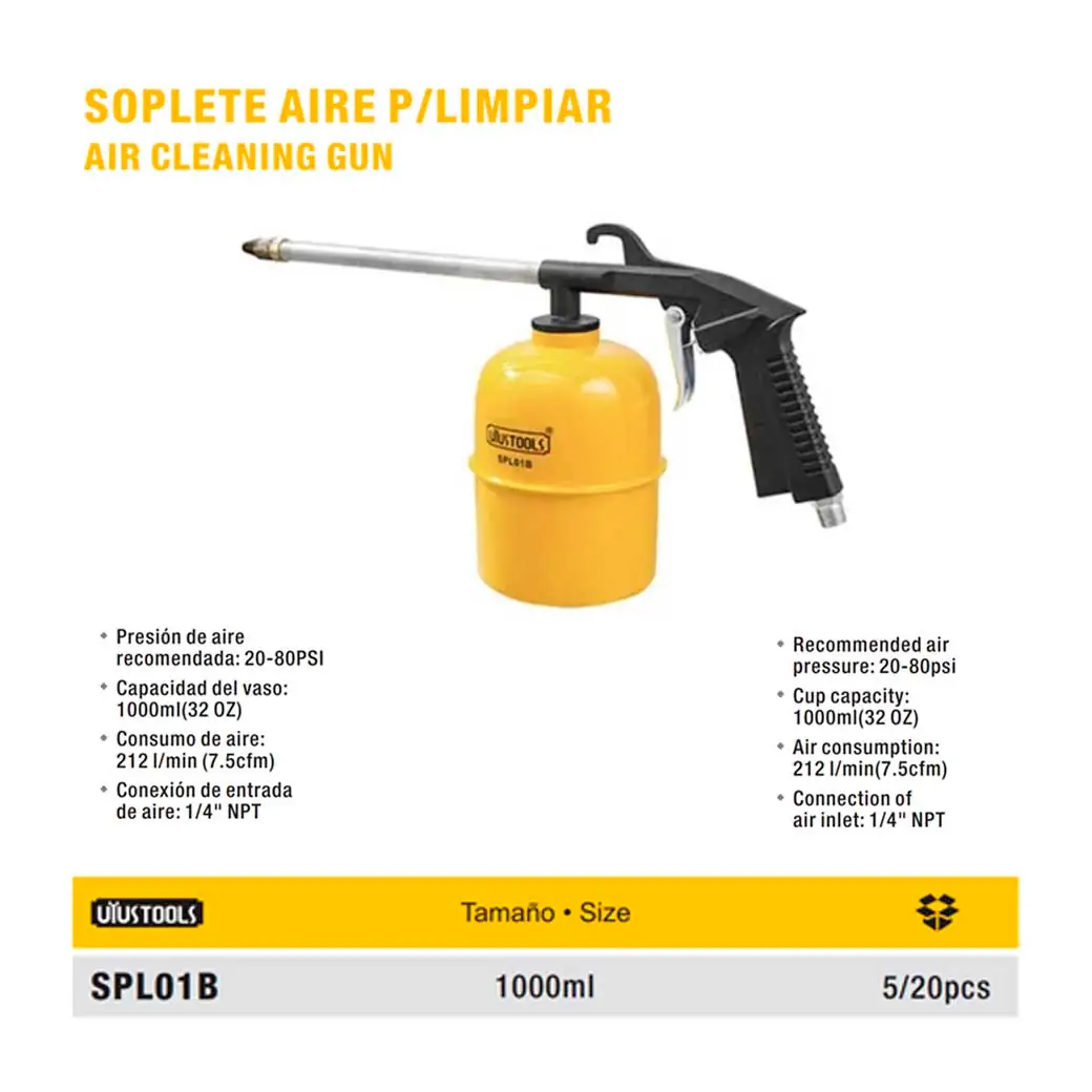 SOPLETE PISTOLA AIRE P/ FUMIGAR UYUST 1000 ml