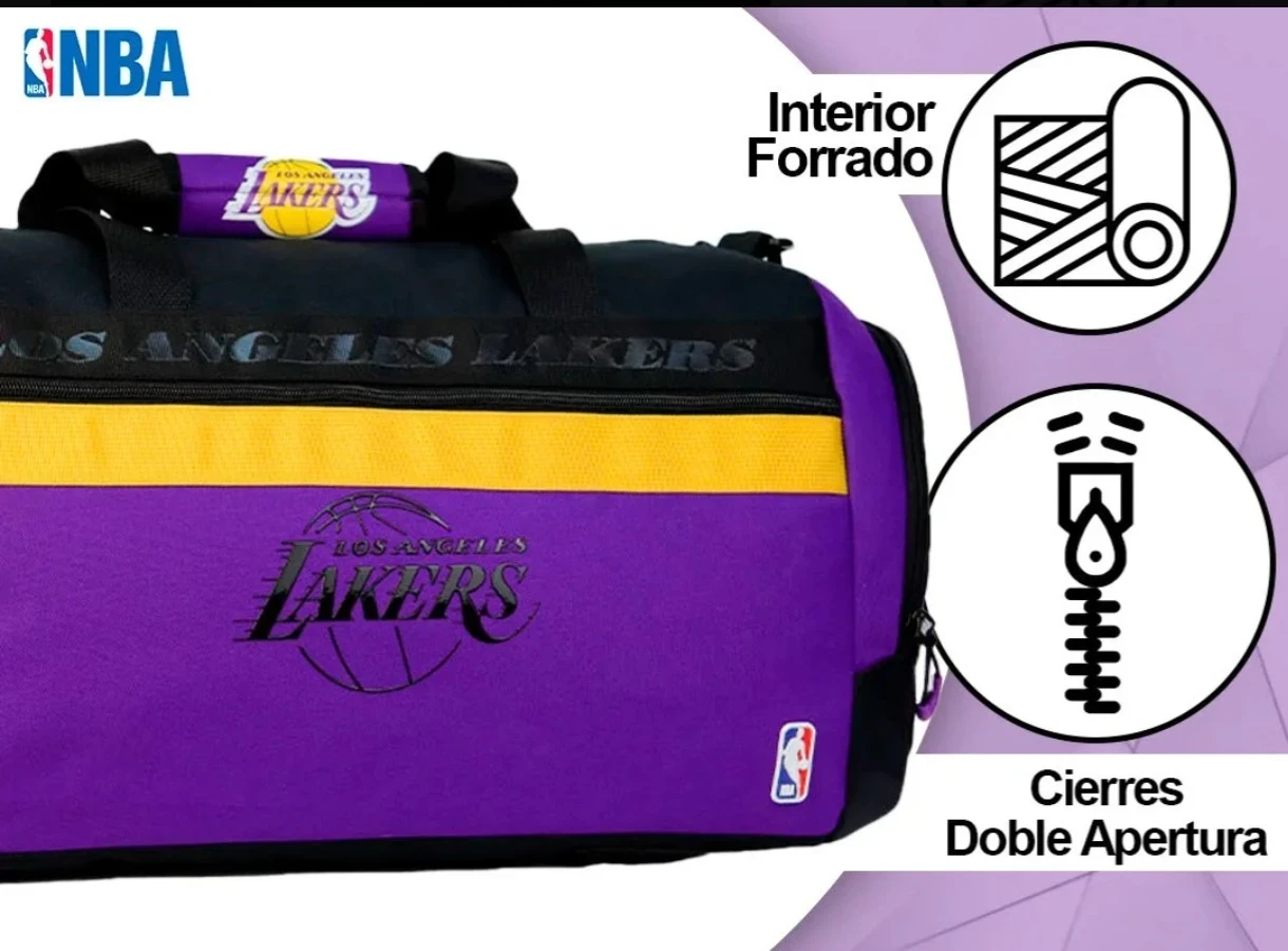  BOLSO DEPORTIVO NBA LOS ANGELES LAKERS CON BOTINERO 2