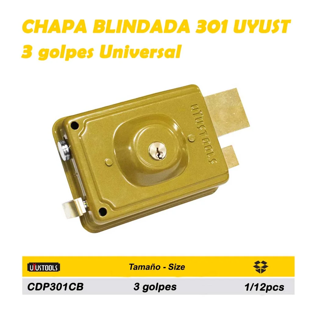 CHAPA BLINDADA 301 UYUST 3-golpes Universal 