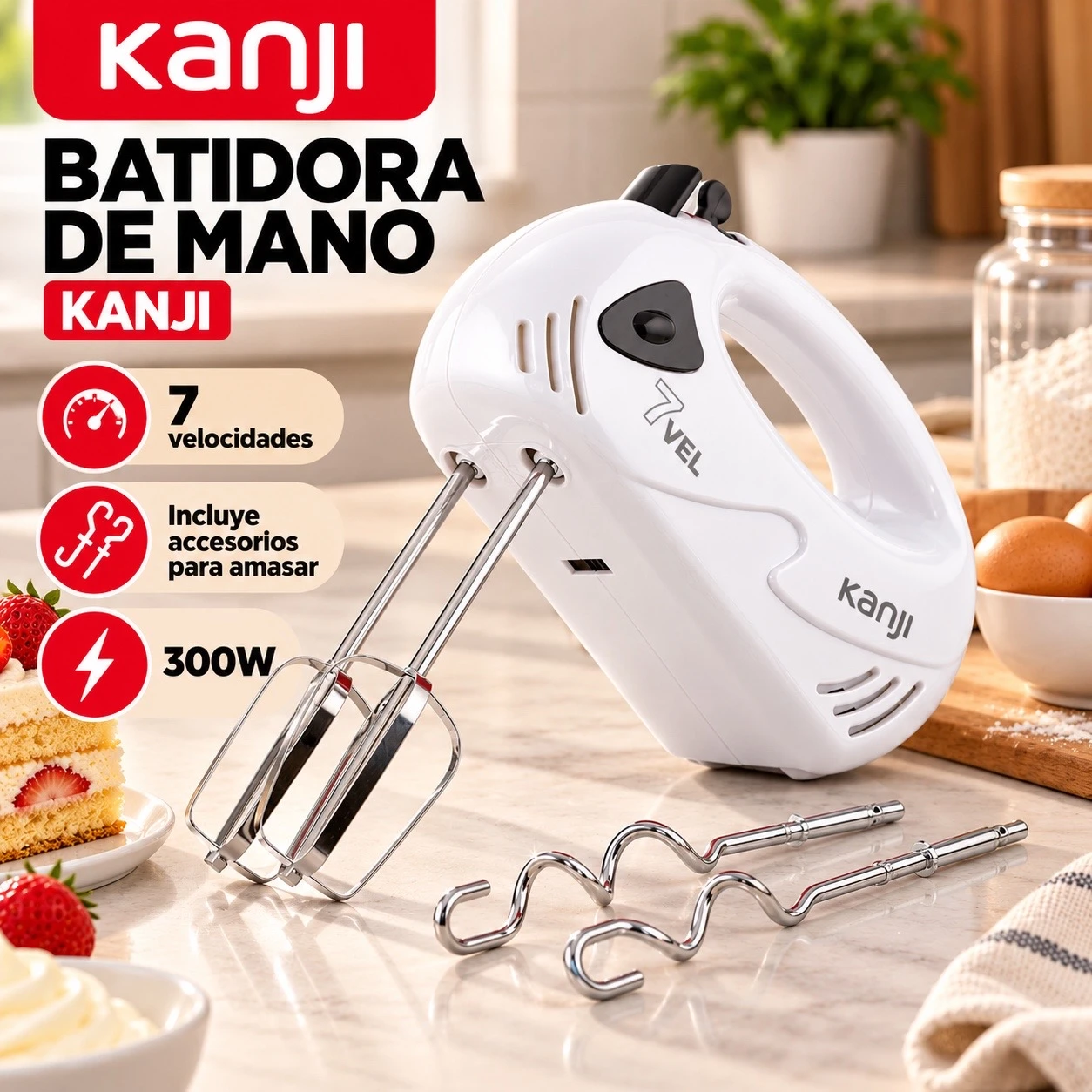 BATIDORA DE MANO KANJIHOME BLANCA