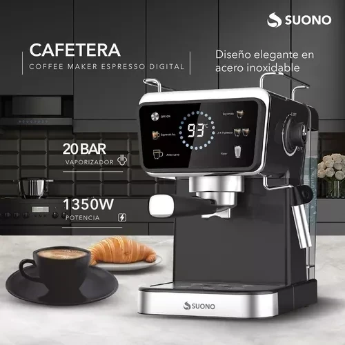 Cafetera Espresso Digital 1.5litros 20 Bar 1350w Color Negro 4