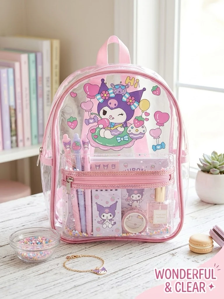 Mochila transparente kinder calidad premium  2