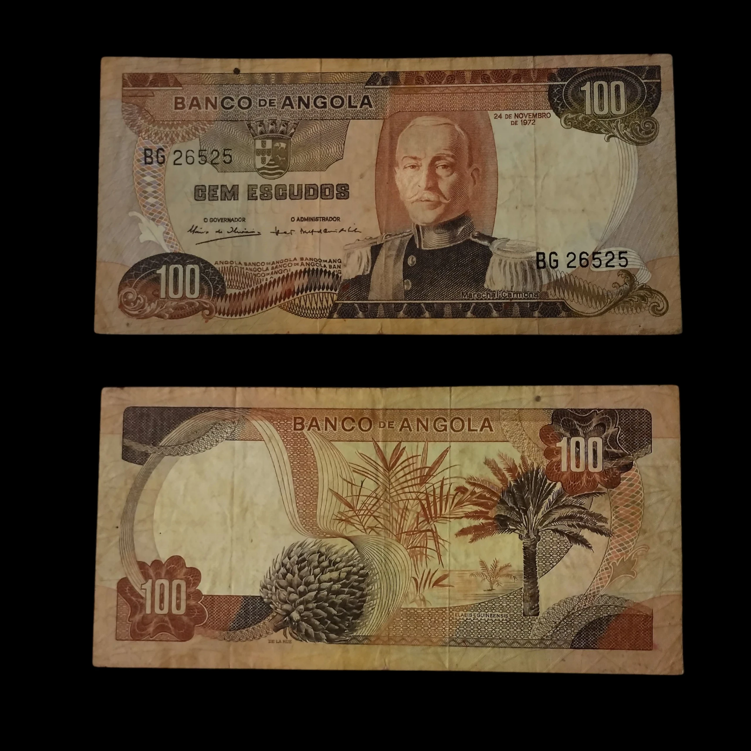 • Angola 100 escudos, circulado 