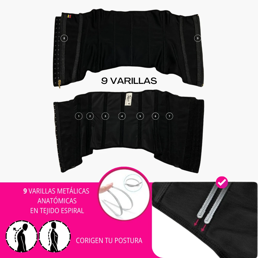 Faja Reloj de arena 9 varillas  5