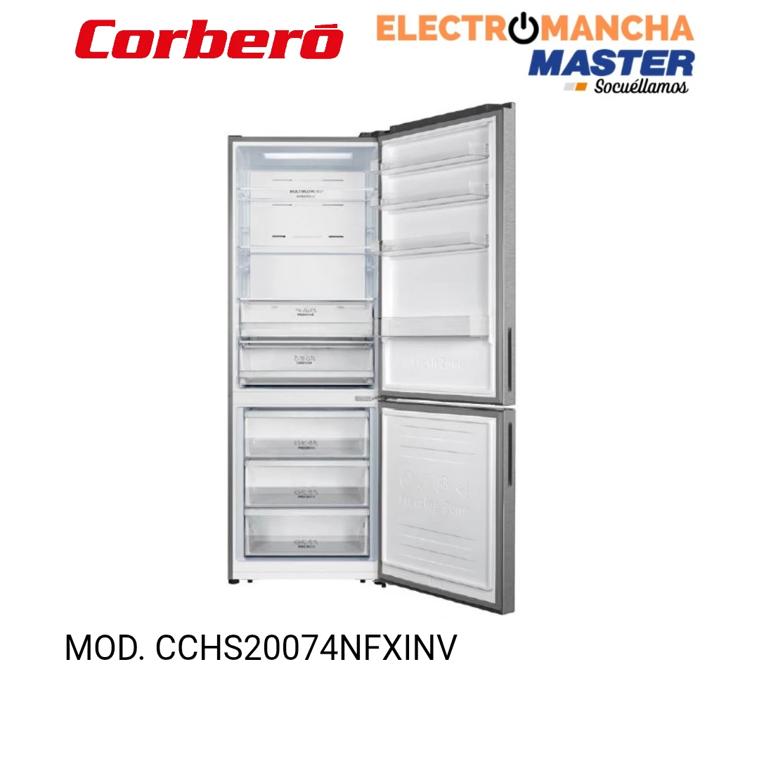 FRIGO COMBI CORBERO CCHS20074NFXINV 2,00*70 INOX CLASE E 2