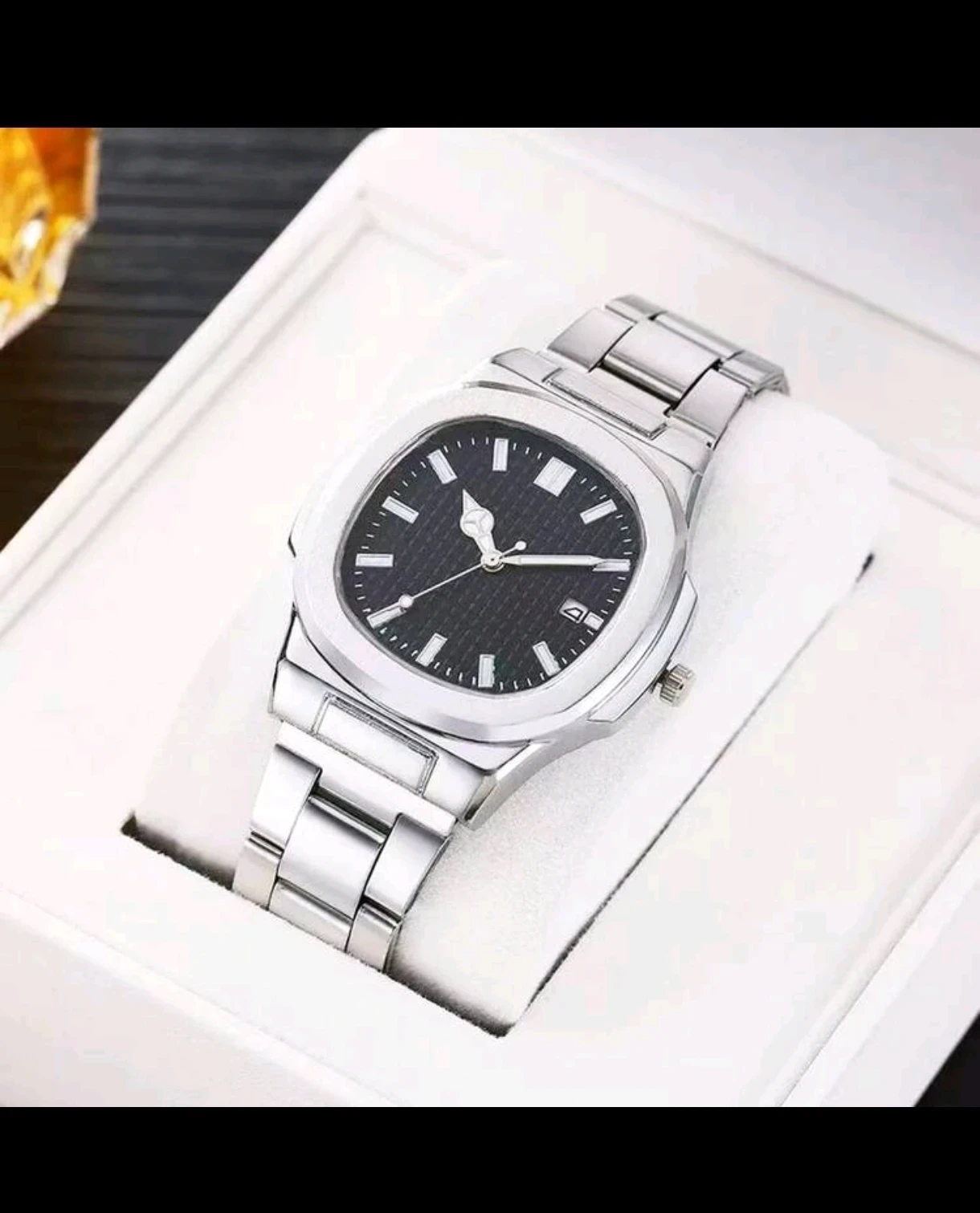 Reloj de Cuarzo Elegante para Hombre – Banda de Acero Ajustable, Diseño de Caja Octogonal de Lujo Casual y Deportivo