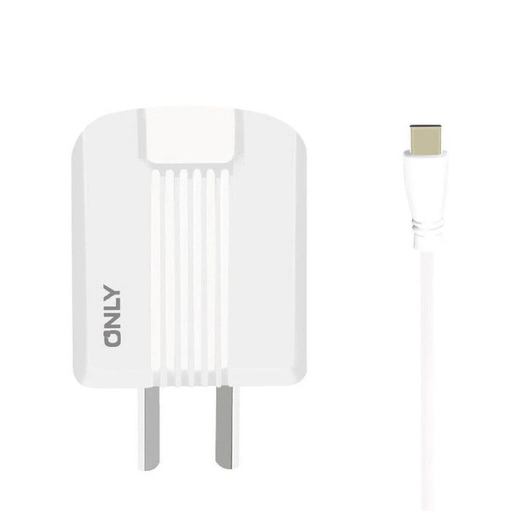 CARGADOR 220V ONLY MOD06 – 2 USB + CABLE TC – BLANCO 3