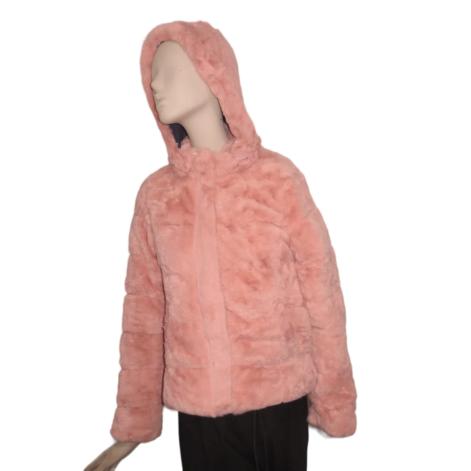 Chamarra rosa de pelo 