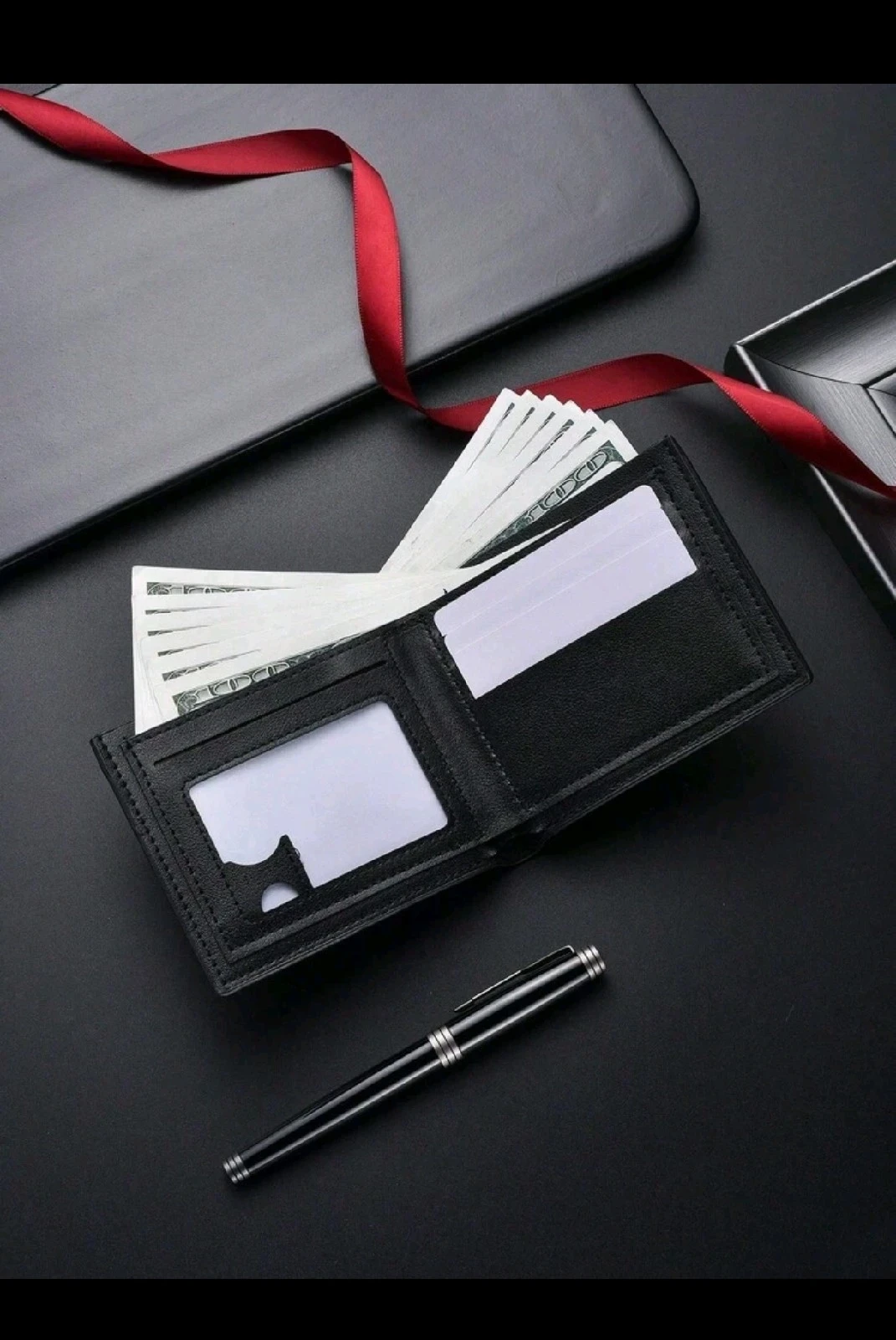 Billetera de Caballero Elegante con Textura Geométrica 3