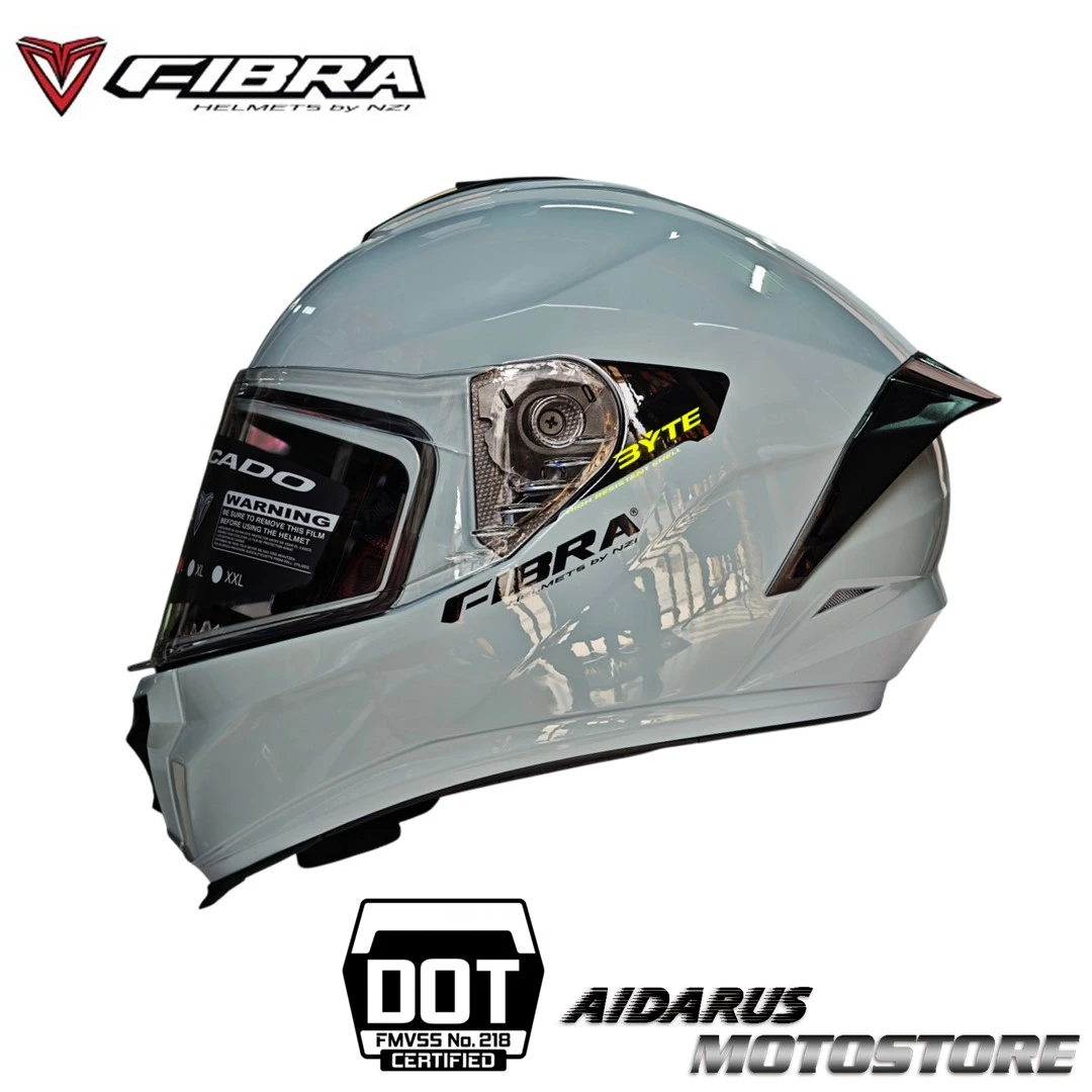 CASCO FIBRA BYTE STREAM GRIS BRILLO