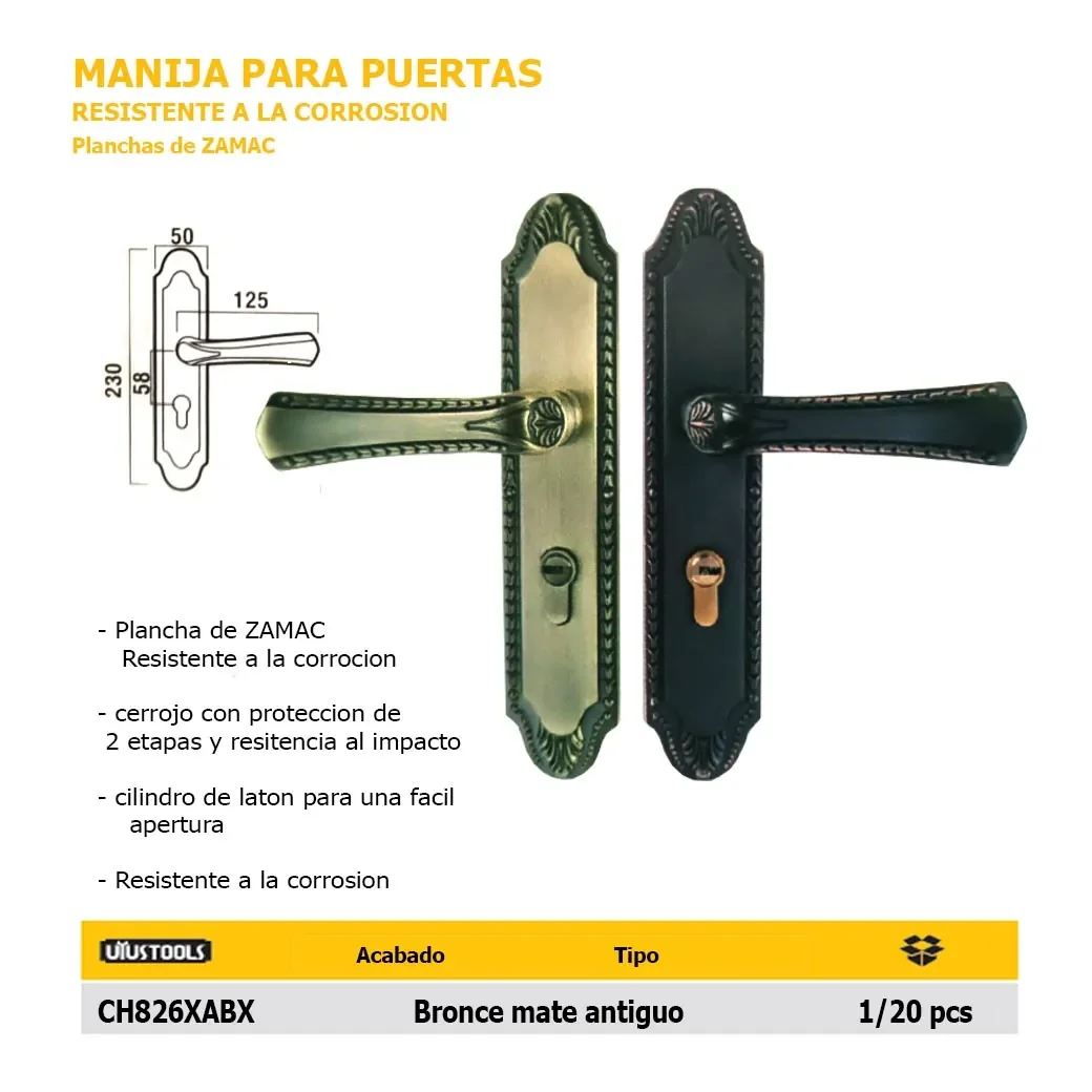 CHAPA MANIJA UYUST 826 COLONIAL BRONCE 
