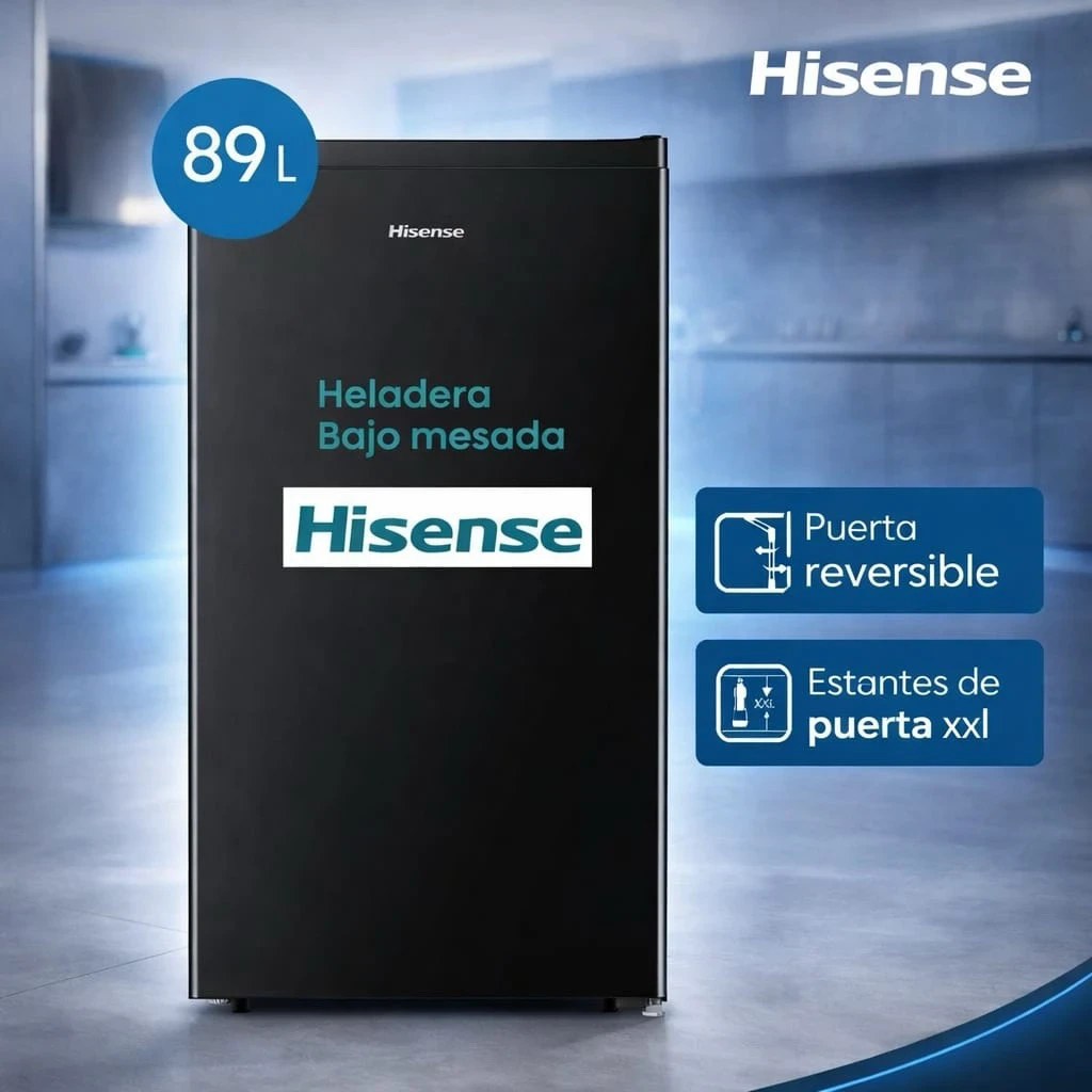 HELADERA BAJO MESADA HISENSE 89L BLACK