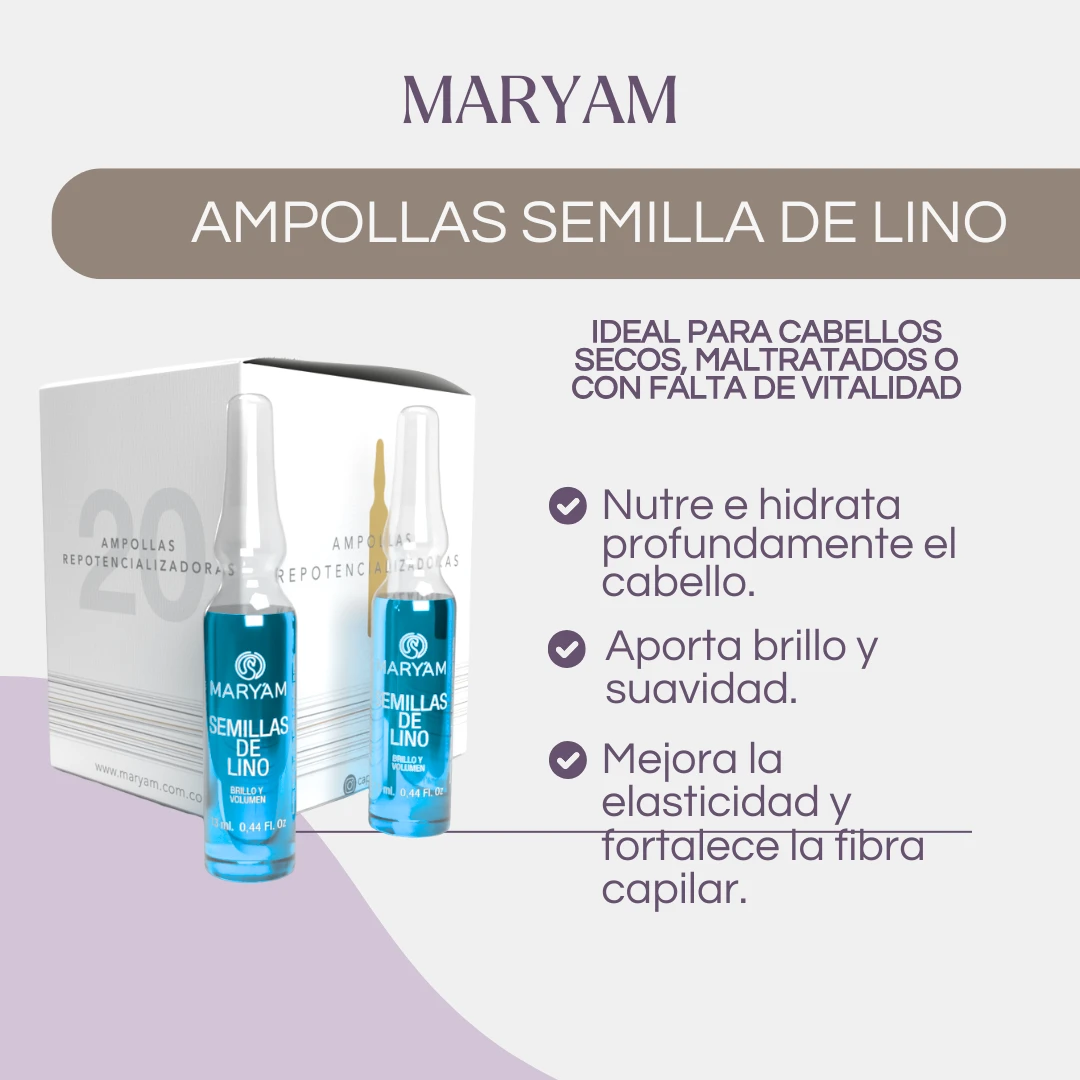 Ampolla semillas de lino maryam