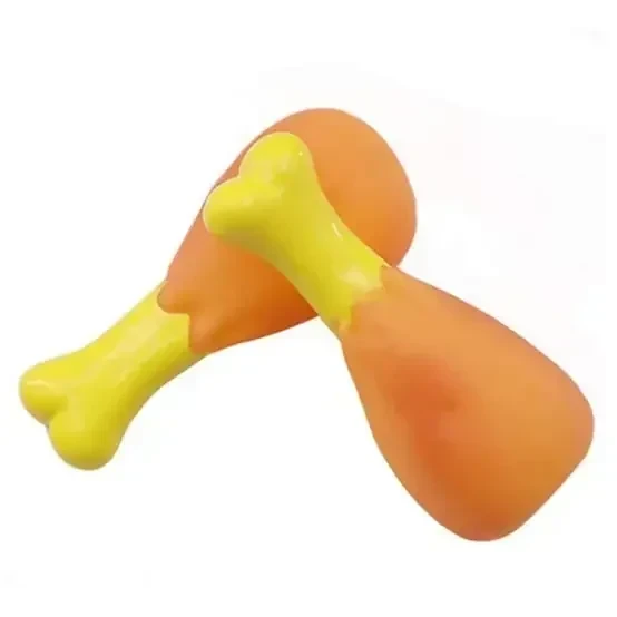 Juguete de goma muslito de pollo