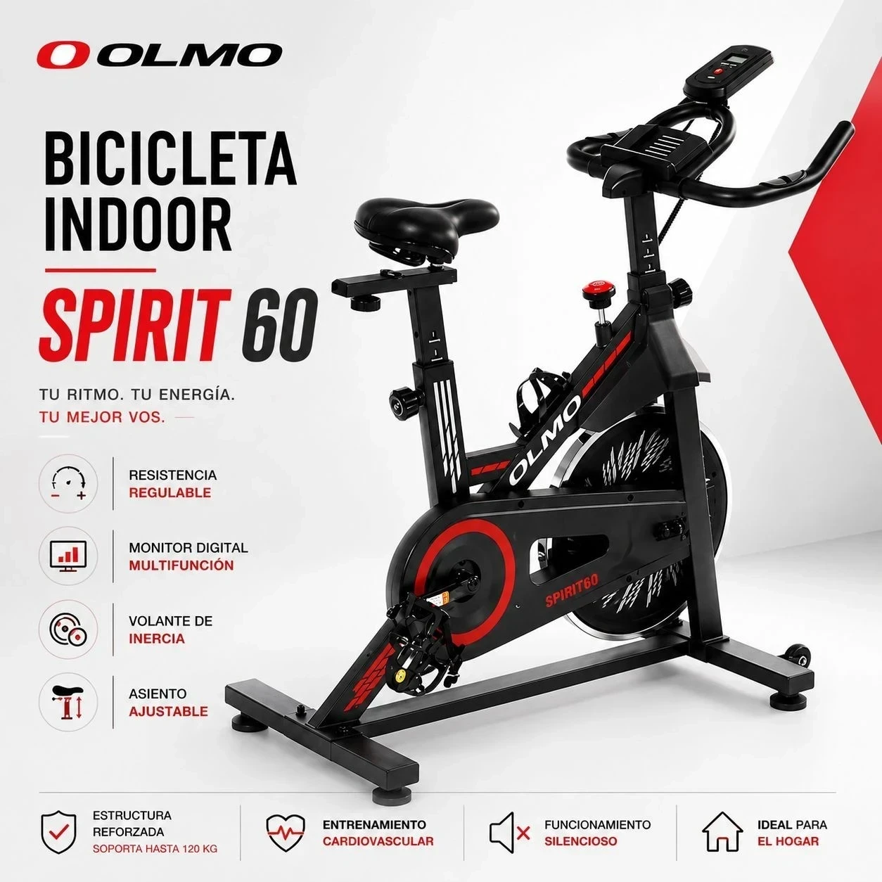 BICICLETA FIJA OLMO INDOOR SPIRIT 60*