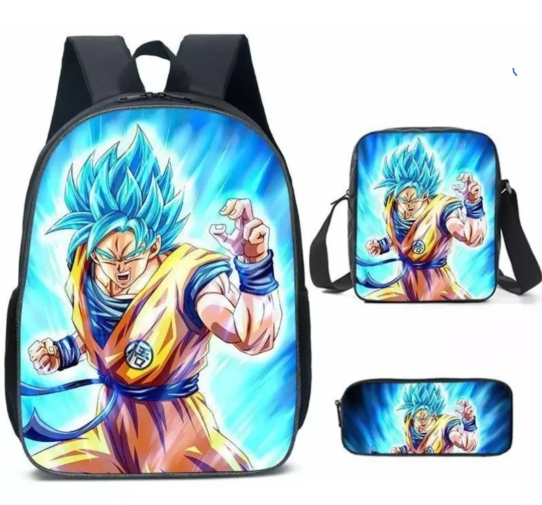 Mochila Escolar De 3 Piezas De Anime Dragon Ball Manga Goku 2