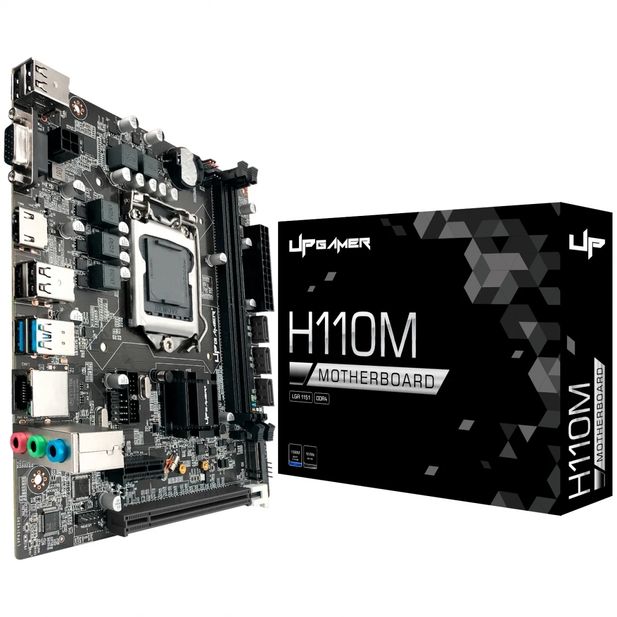 UP Gamer H110M, Intel LGA 1151, m-ATX, DDR4, M.2 NVMe, HDMI, VGA, UP-H110MDR4