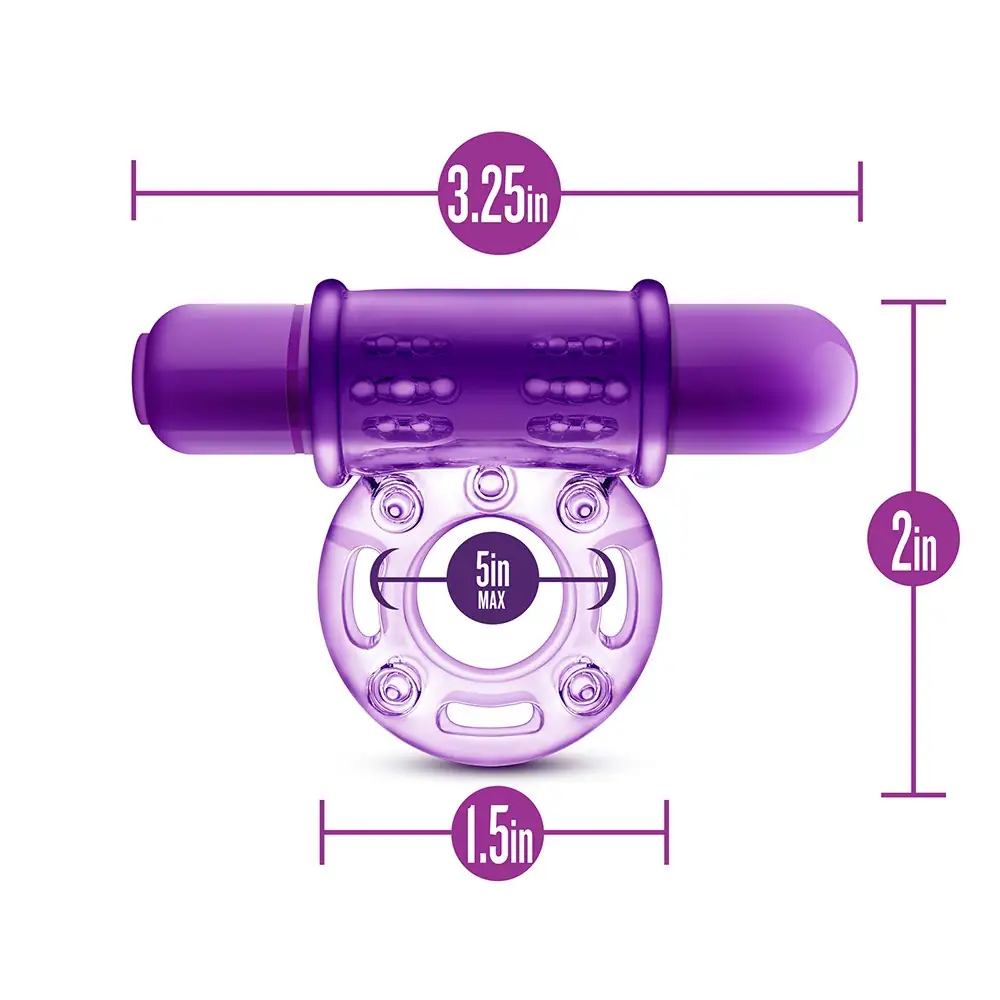Play With Me – Couples Play – Vibrating Cock Ring – Purple 4