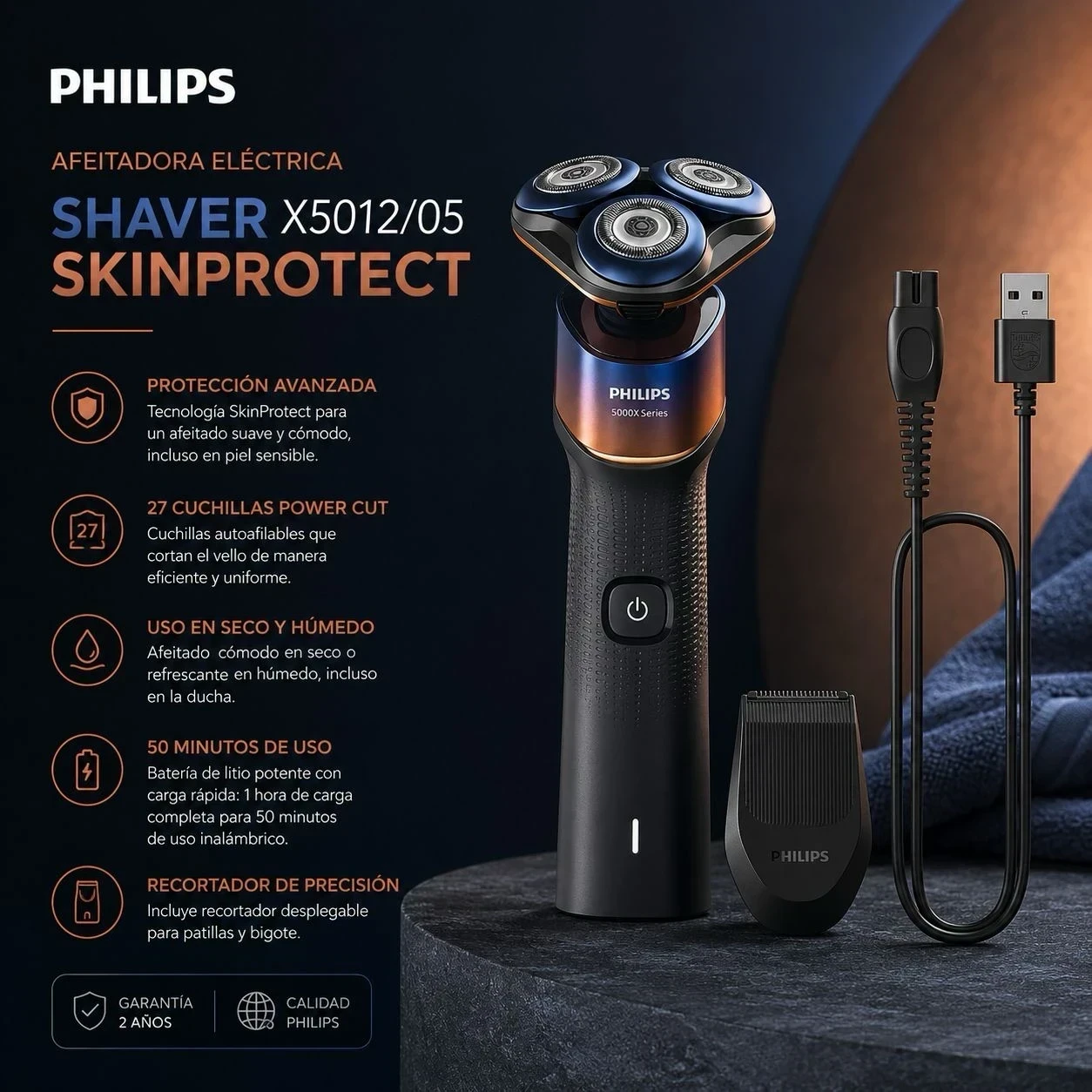 CORTA BARBA ELECTRICO PHILIPS SHAVER SkinProtect