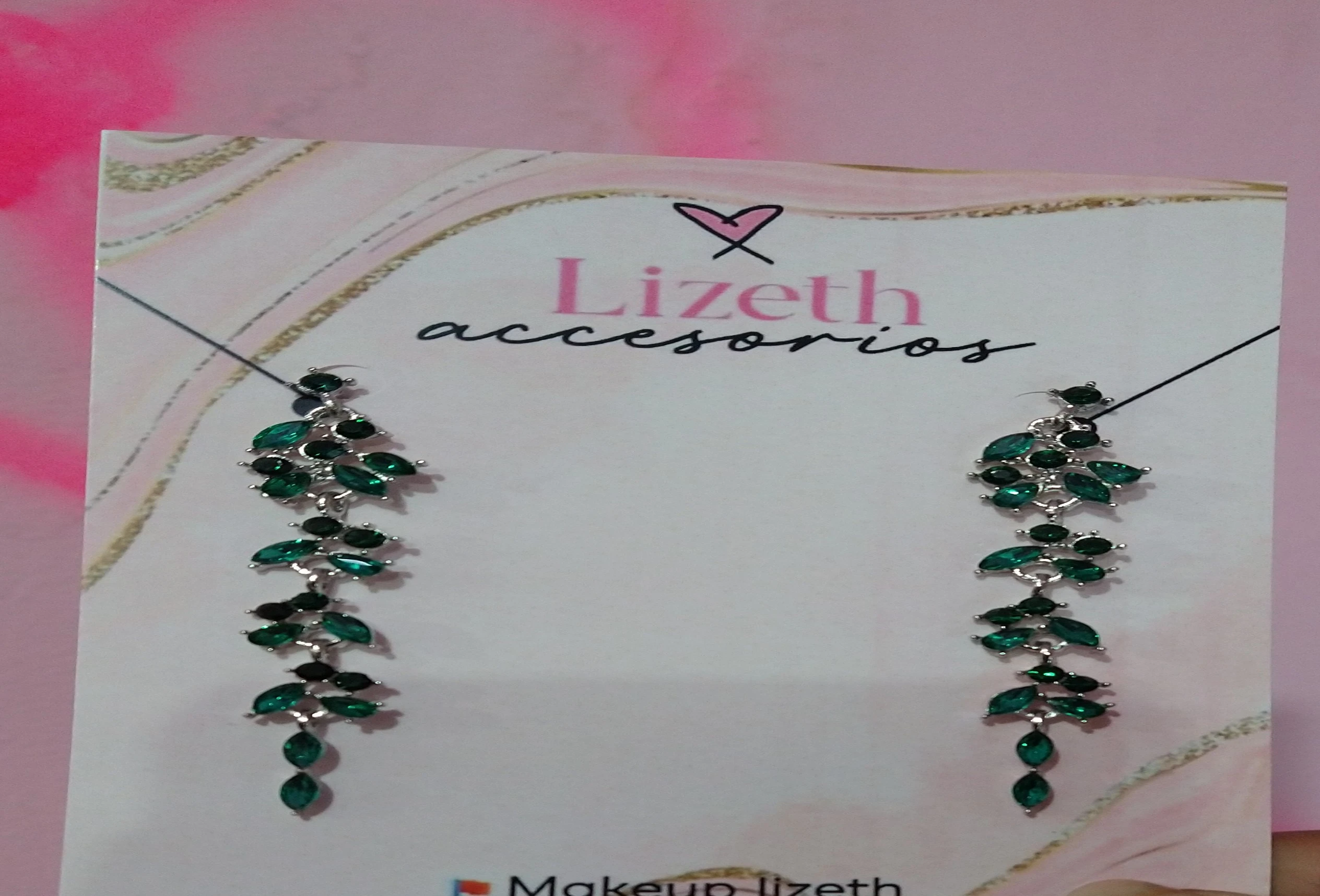 Aretes largos verdes 4