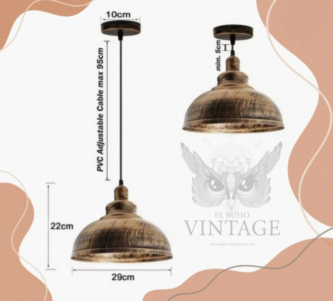 Lámpara Colgante Vintage  8