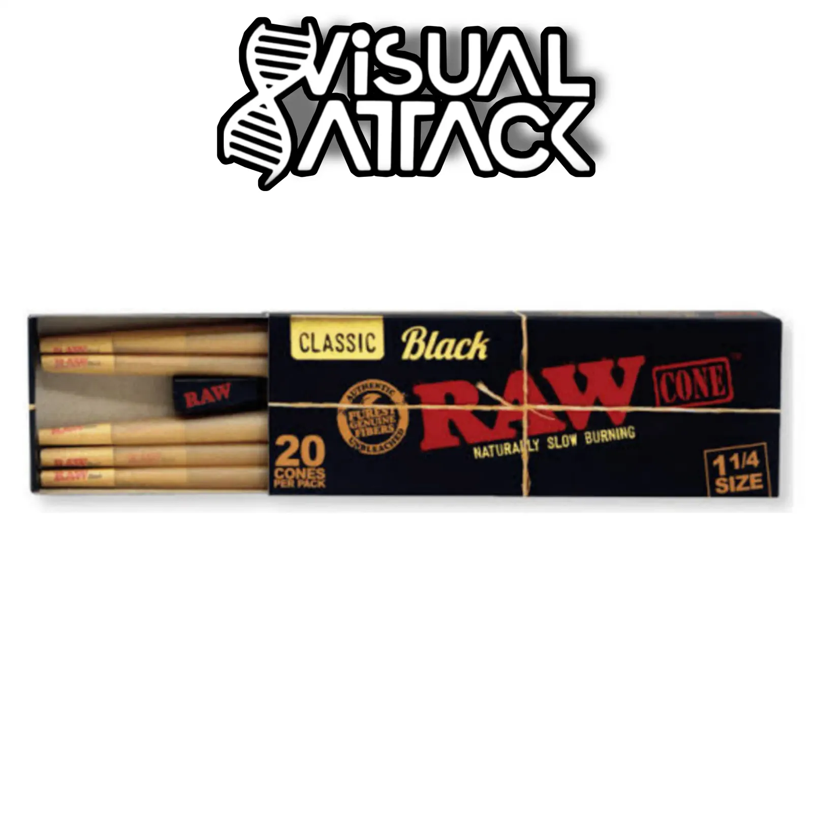 Raw Black 20 Conos 11/4