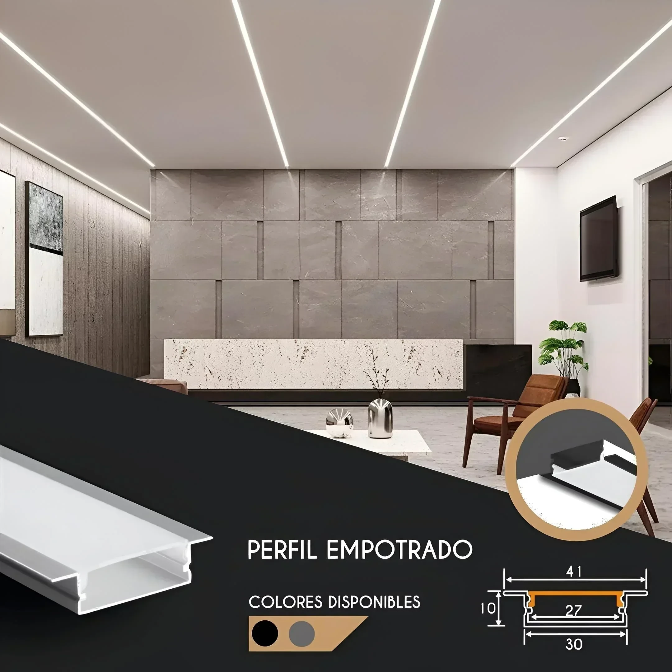 PERFIL ALUMINIO EURO 3MTS 