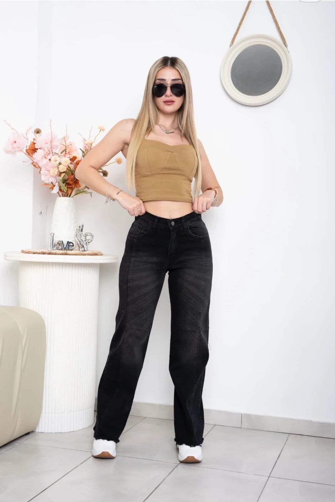 WIDE LEG NEGRO 