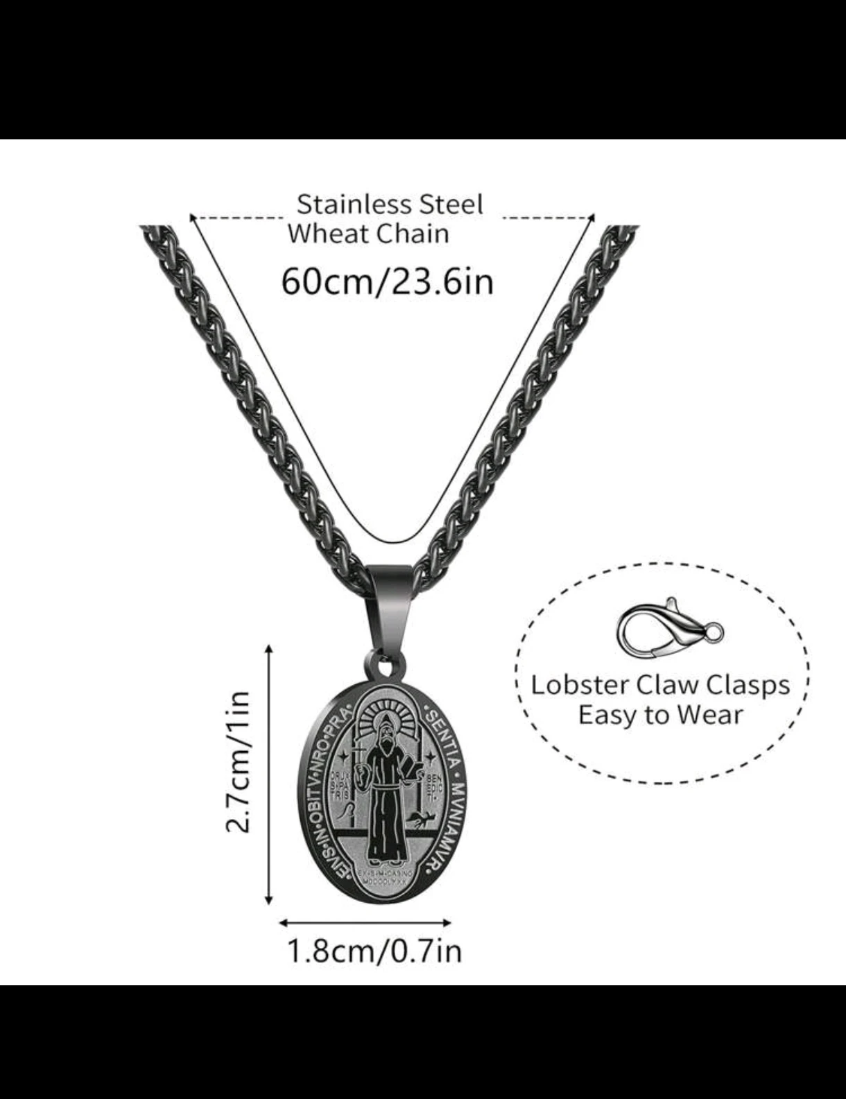 Collar colgante/ Medalla de San Benito  6