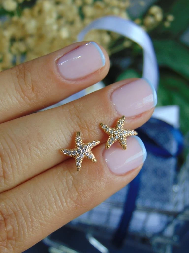 TOPO RODIO DOR ESTRELLA DE MAR MICROCIRCONES 2