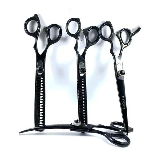 Kit 4 Tijeras 8"  con Cartuchera Negro Kadazu 
