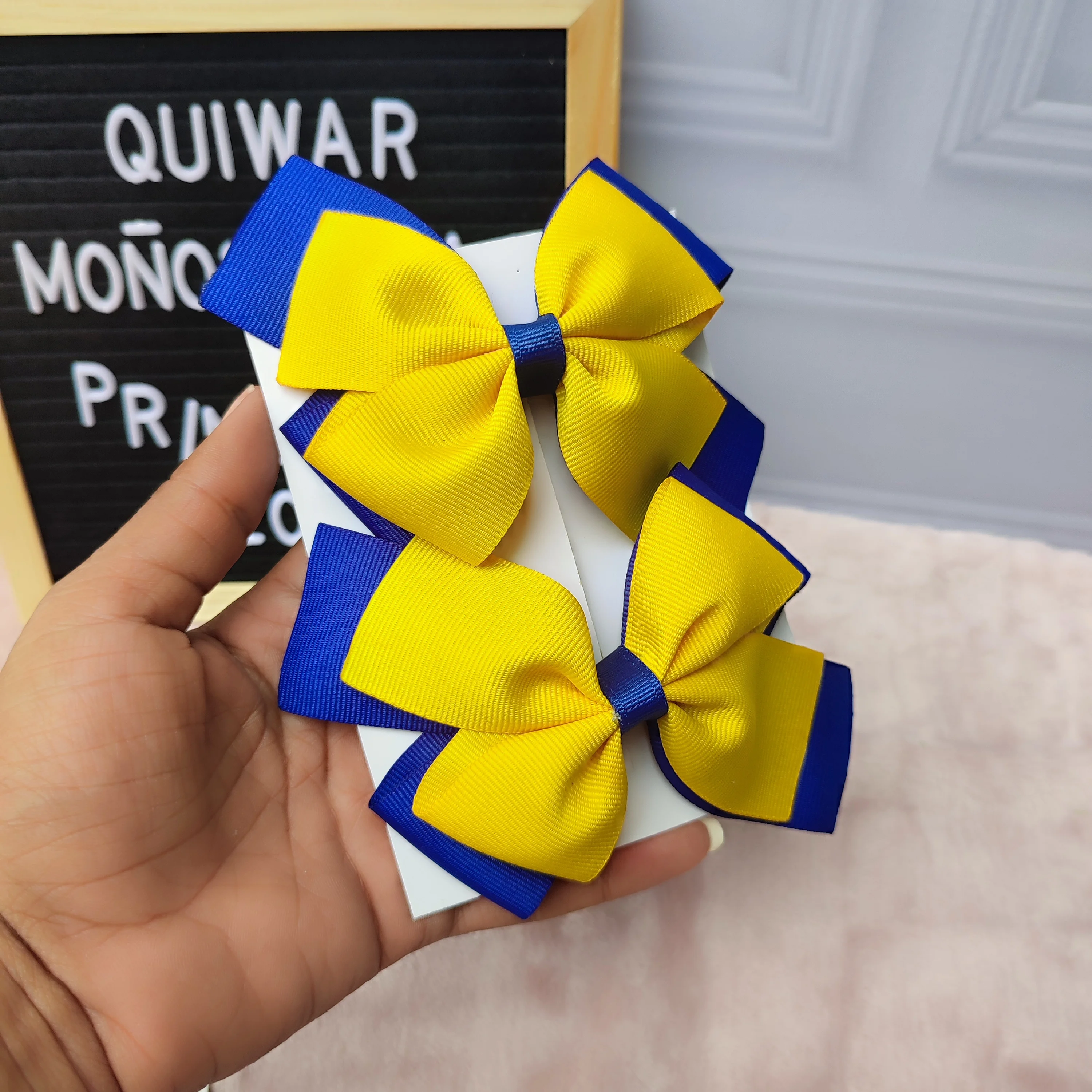 Par Lazo Natalia Doble Azul y Amarillo