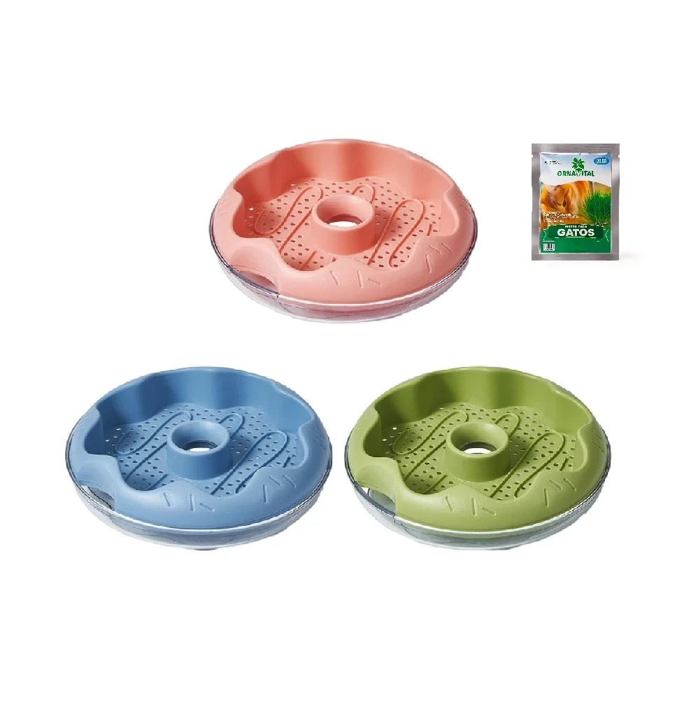 Bandeja Plato Para Cultivo De Hierba Gatera + Semillas