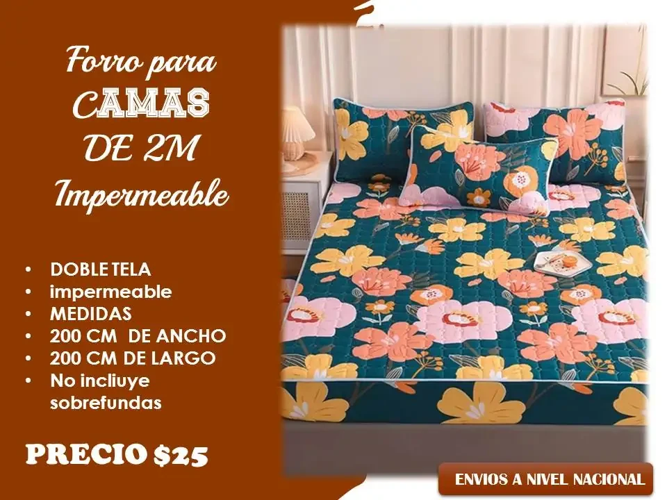 Forro impermeable para cama de 2 m 4
