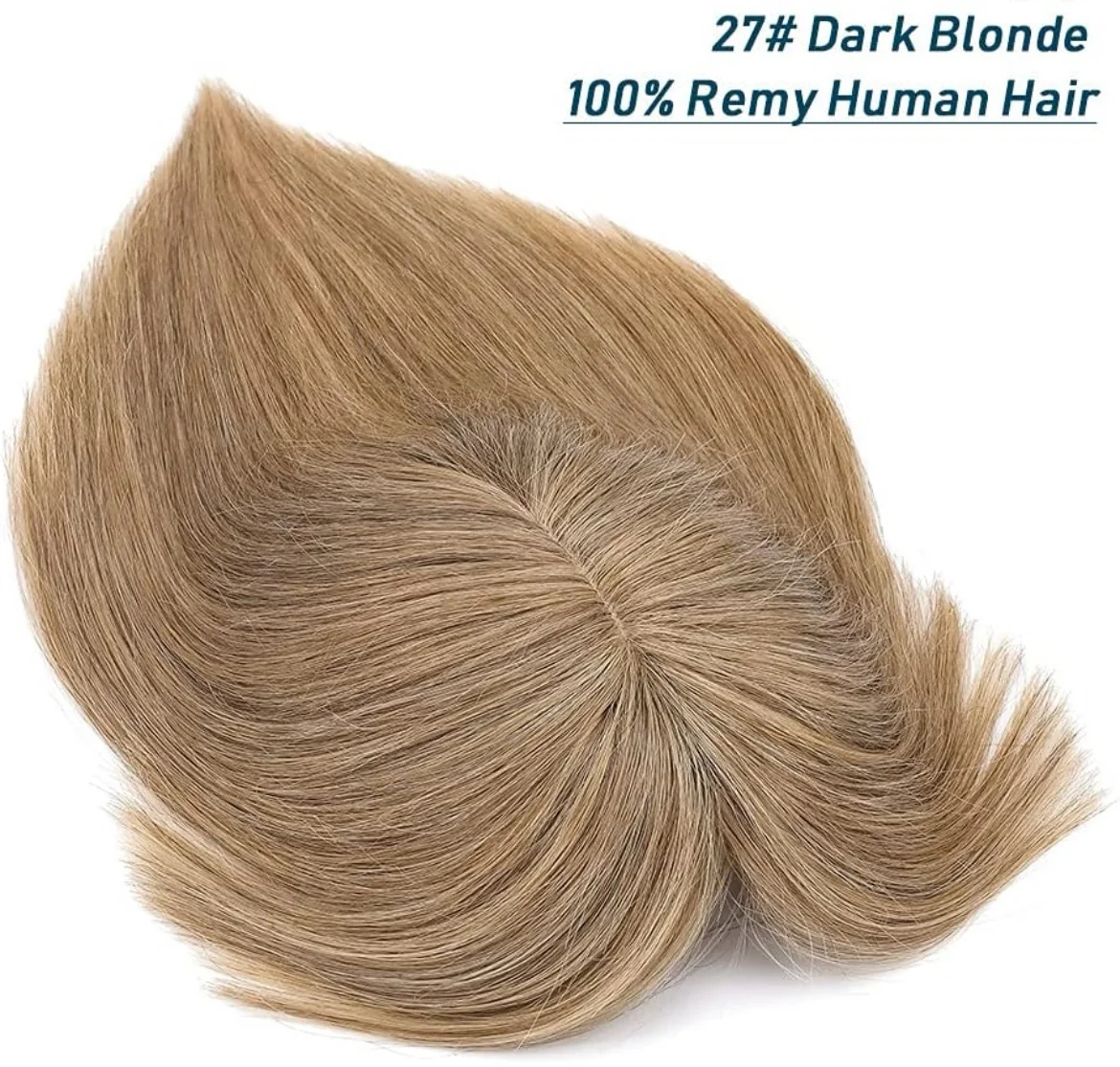 cabello humano 100 % real con flequillo, base de seda, 150 % de densidad, con clip en la parte superior, 2,7 x 5,1 pulgadas, para mujeres con cabello fino o caída del cabello, para cubrir las canas 2
