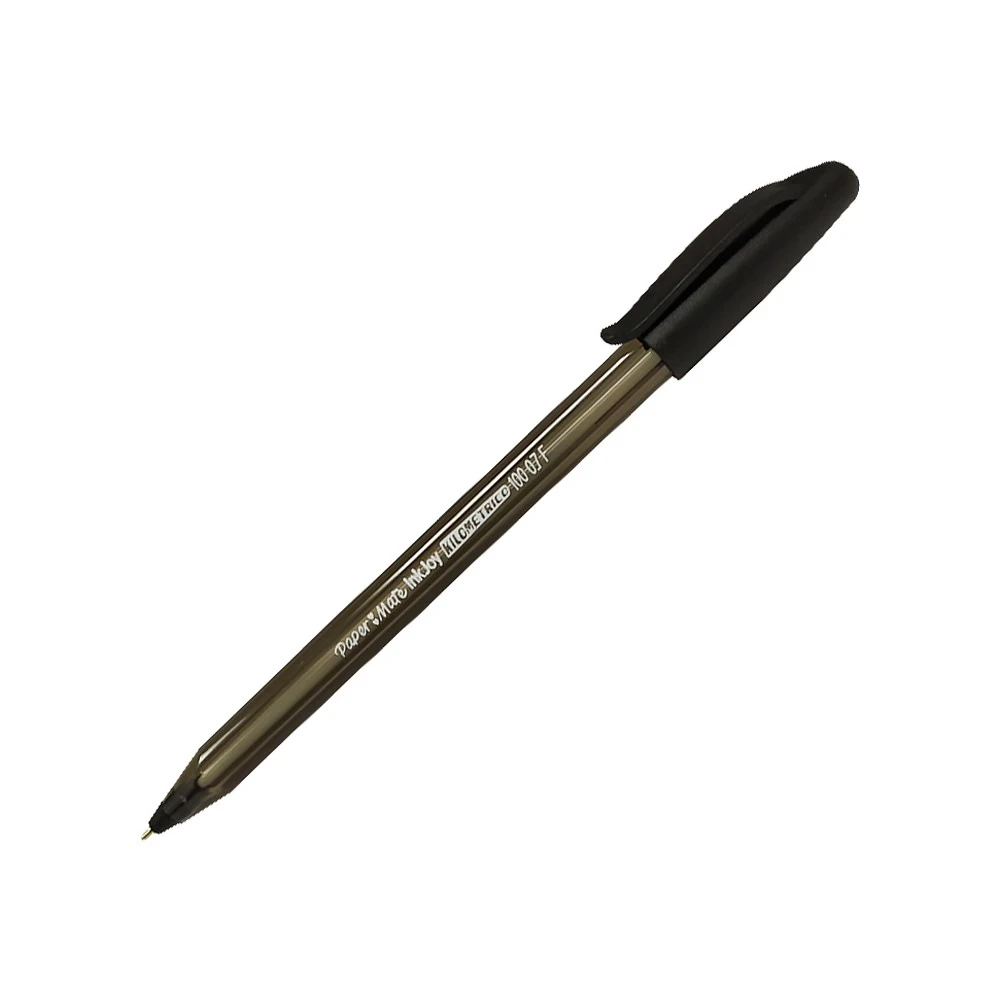 Bolígrafo papermate negro kilómetrico punto fino 0.7 mm