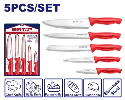 Set Cuchillos Cocina  Emtop X 5pz  2