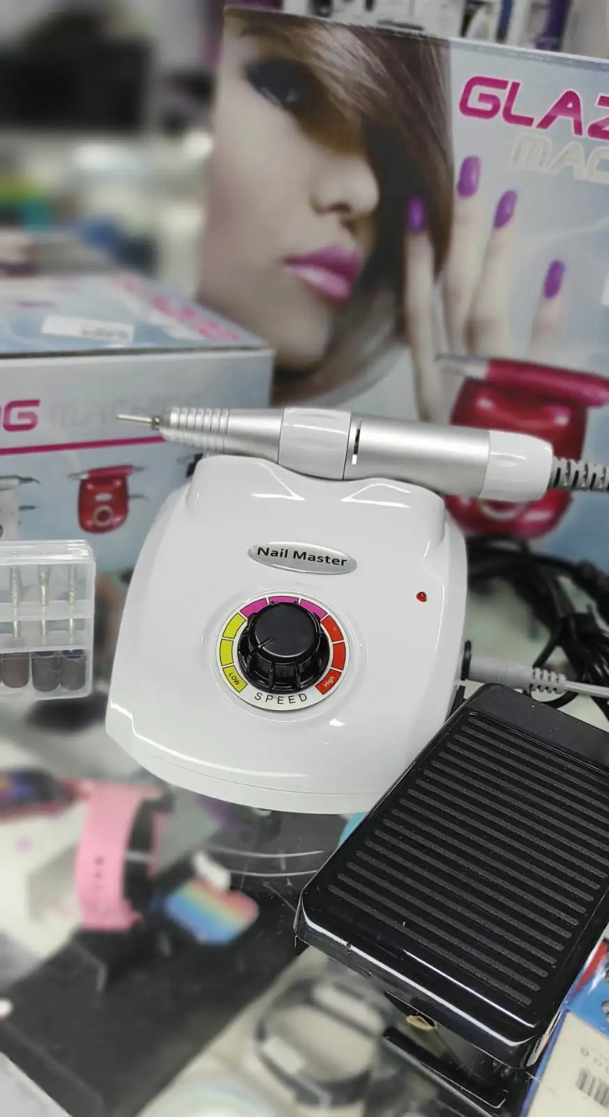 Pulidora Uñas Profesional Manicure Pedicure Eléctrico con Pedal  2