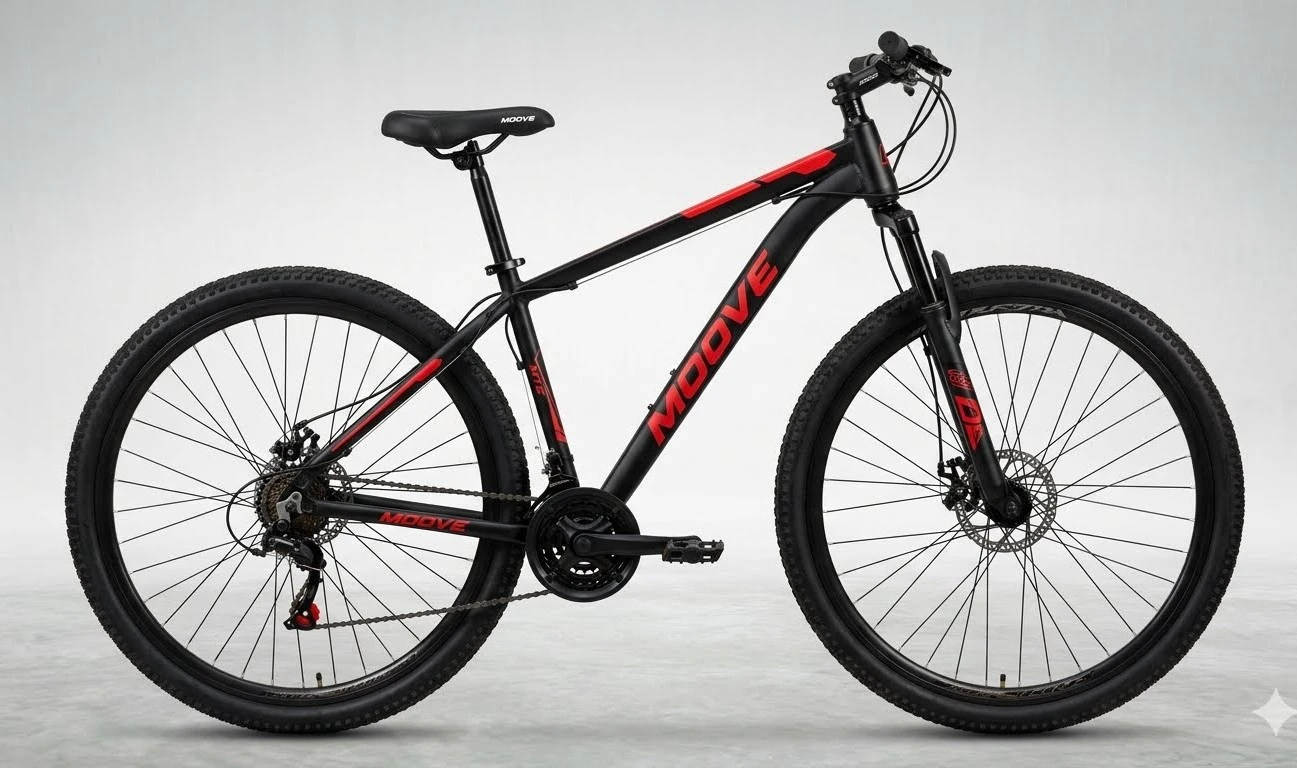 Outlet Bicicleta Moove negra/roja