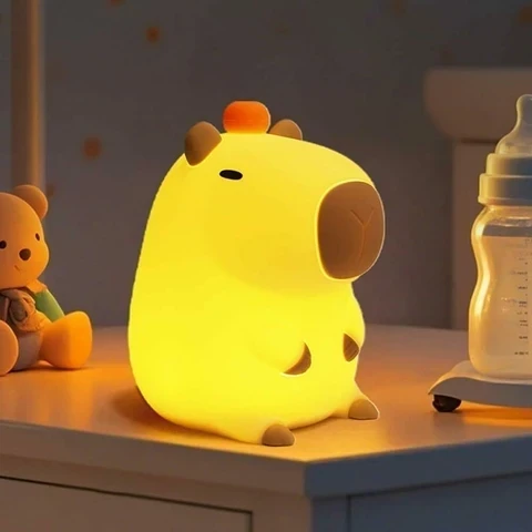 LAMPARA VELADOR DE SILICONA CAPIBARA