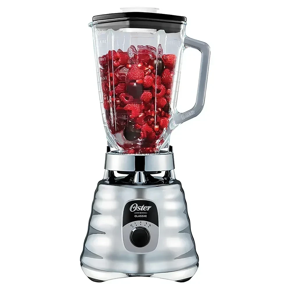 Licuadora Oster Classic  1.25 L cromada con jarra de vidrio 220V 9
