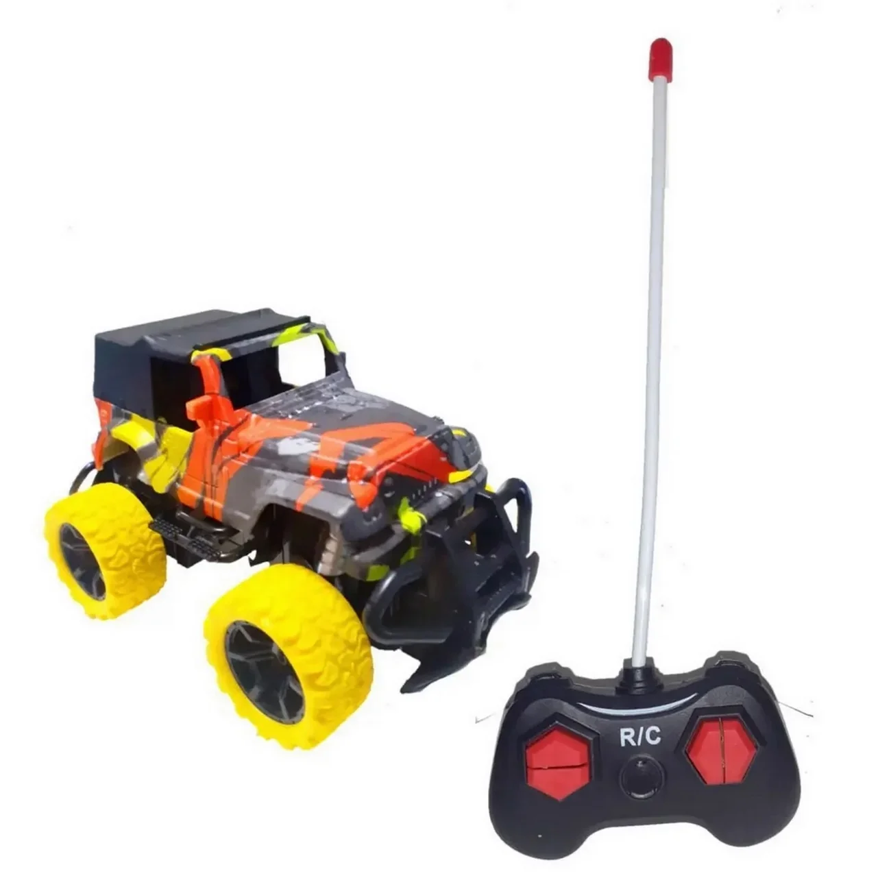 Carro Control Remoto Recargable 4x4 Jeep + Baterias Juguete 2